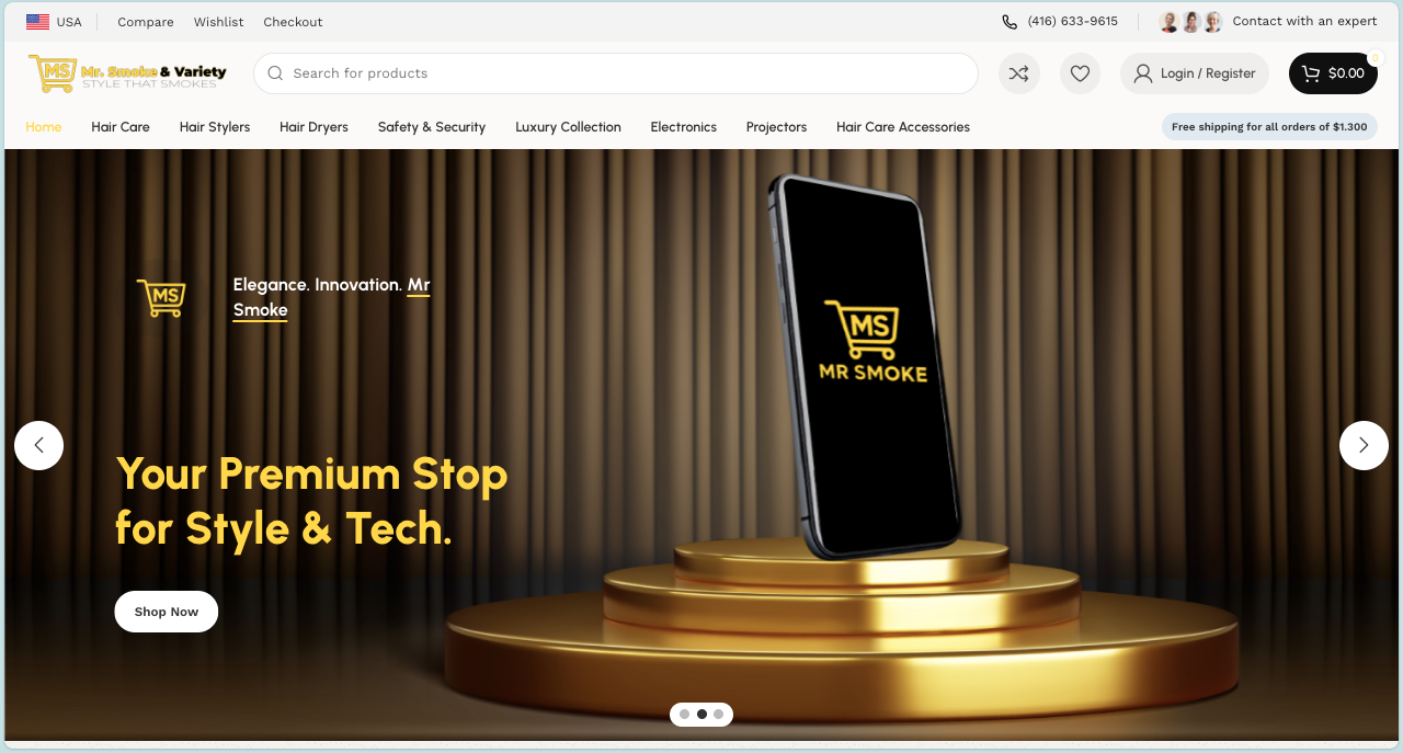 Mr. Smoke & Variety: WordPress Website Development